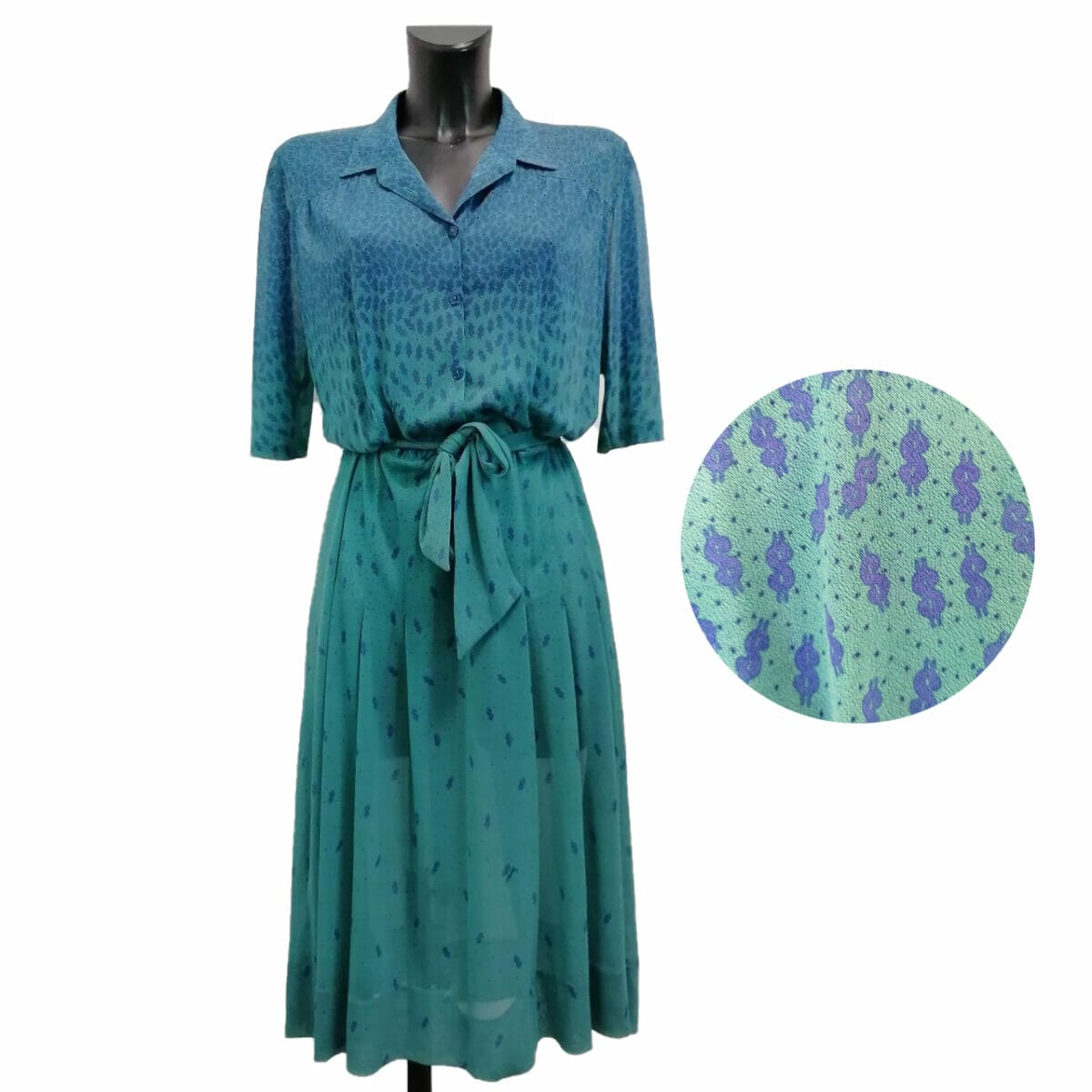 abito vintage semi-trasparente dégradé