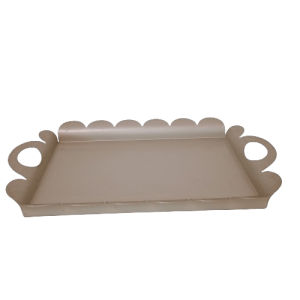 Vassoio Alessi "Recinto" con bordo smerlato