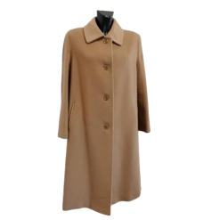 cappotto di sartoria in lana merino colore cammello da donna
