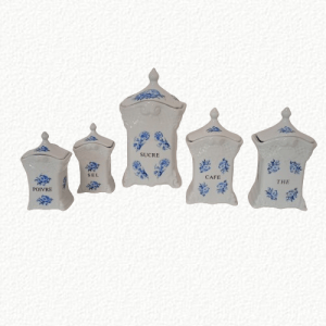 set contenitori in ceramica di Delft