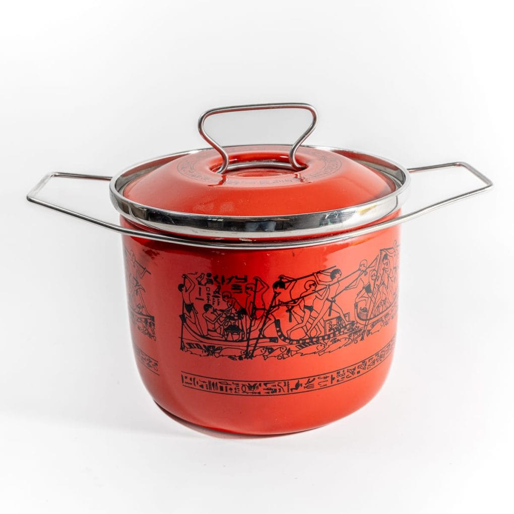 pentola siltal anni '70 con geroglifici