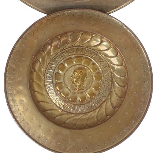 Coppia di piatti da parata in ottone - immagine 4