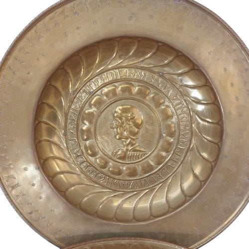 Coppia di piatti da parata in ottone - immagine 2