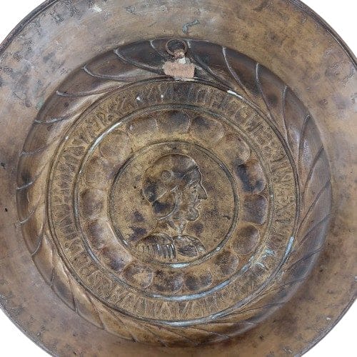 Coppia di piatti da parata in ottone - immagine 6