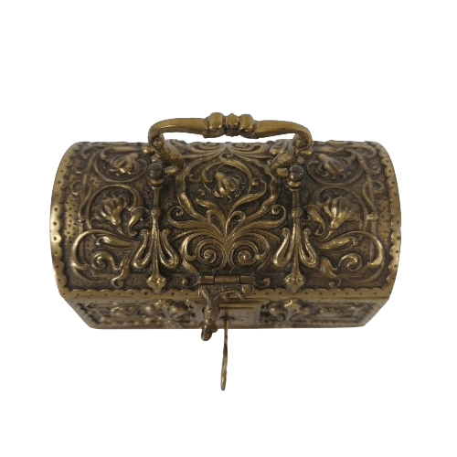 Antico scrigno in ottone - immagine 3