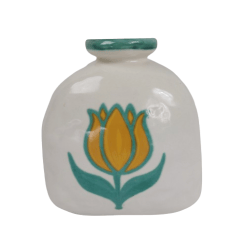 Scopri il Vaso Thun Vintage in ceramica con bordo turchese e fiore frontale. Eleganza e qualità, ideale per collezionisti e amanti Thun. Perfetto come regalo!