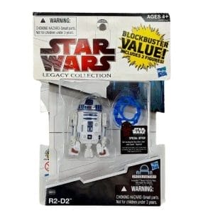 Star Wars Legacy Collection, edizione Blockbuster; contiene R2-D2 e Boba Fett. Boxed, in ottime condizioni generali, leggere sgualciture.