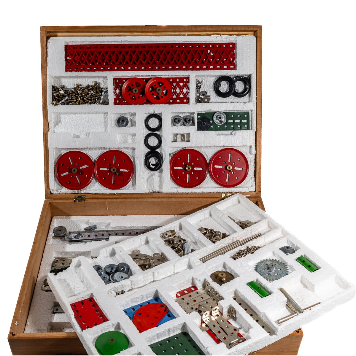 Da non perdere questo fantastico set vintage de "Il costruttore meccanico" 6 Bral nella sua custodia di legno e completa di manuale originale!