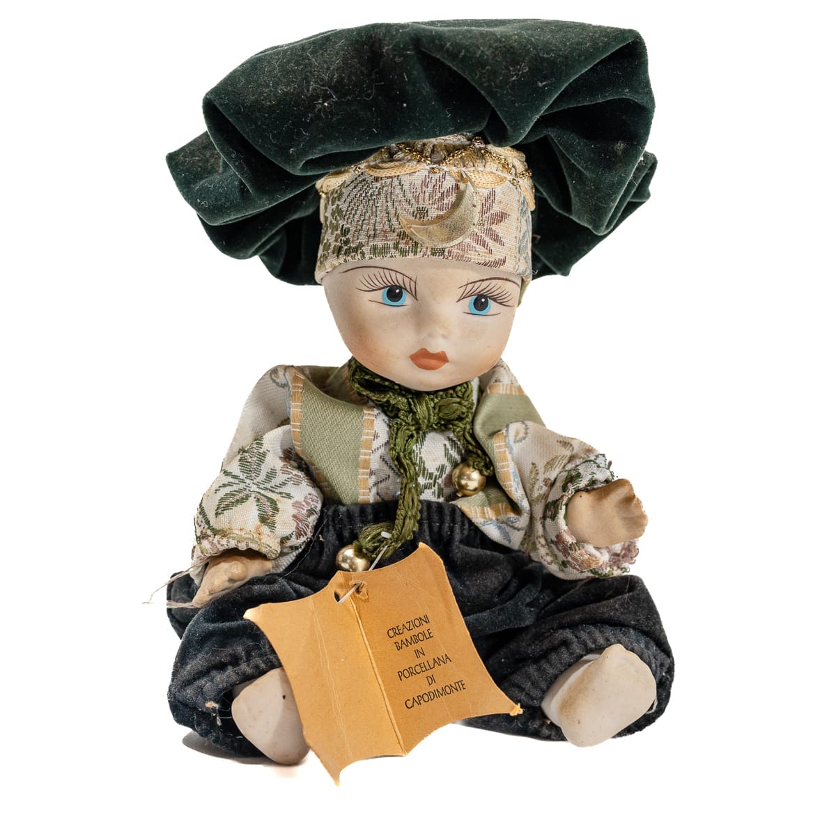 Bambola in porcellana di Capodimonte realizzata a mano in porcellana biscuit con certificato di autenticità. Perfetta per amanti delle bambole in porcellana