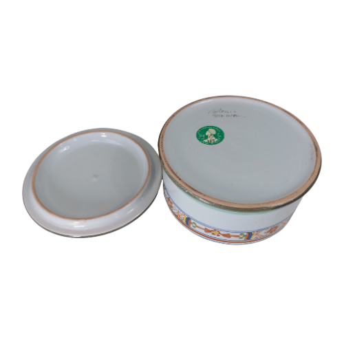 Scatola in ceramica di Faenza stile Garofano - immagine 3