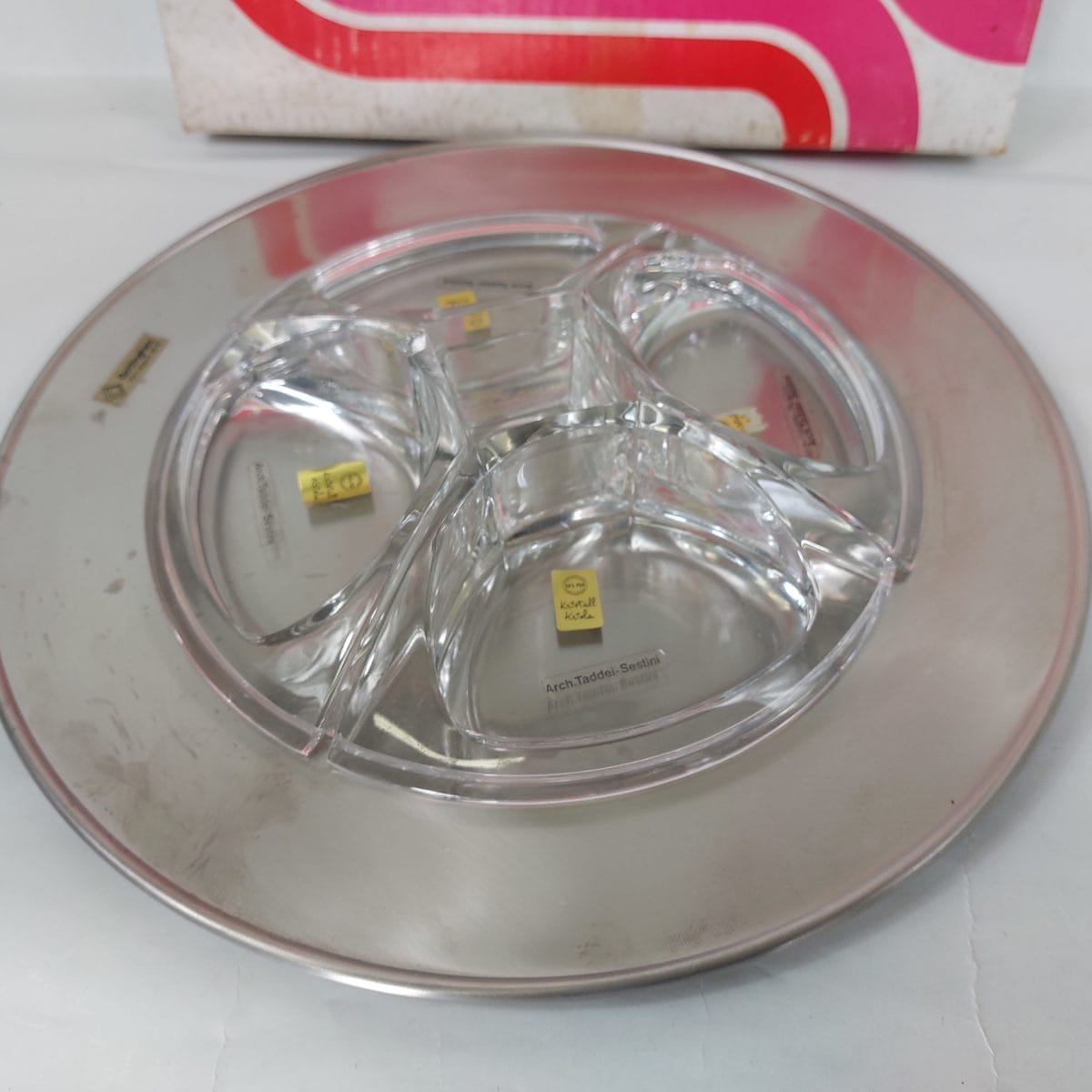 Gottinghen antipastiera inox e cristallo - immagine 2