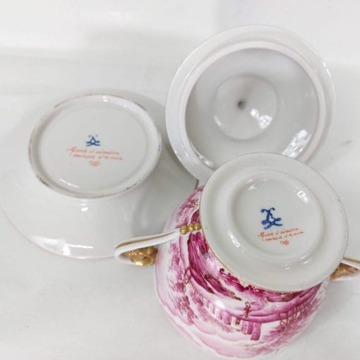 Coppa biansata con coperchio Sevres - immagine 3