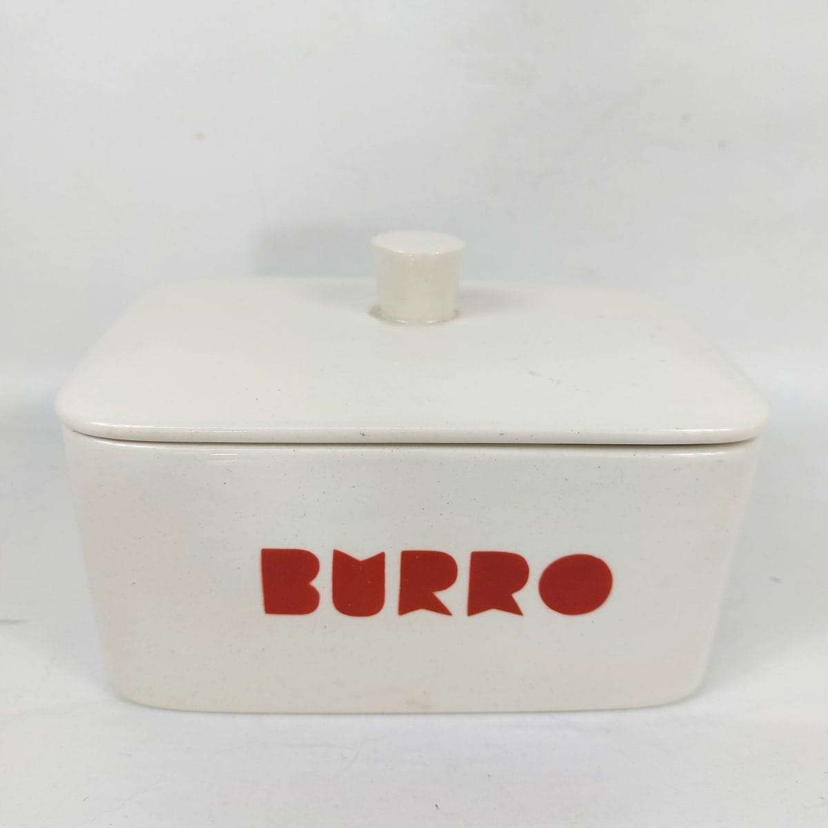 Porta burro vintage Gio Ponti in ceramica anni '30 per S.C. Richard, stile modernista Art Déco, con marchio autentico, raro e da collezione!