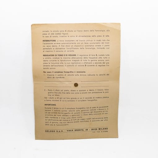 Fonovaligia Geloso vintage anni '70 - immagine 11