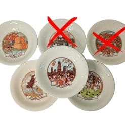 5 Piatti in ceramica De Simone Autogrill