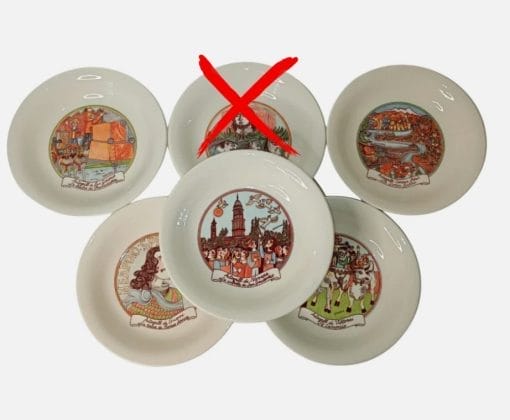 5 Piatti in ceramica De Simone Autogrill