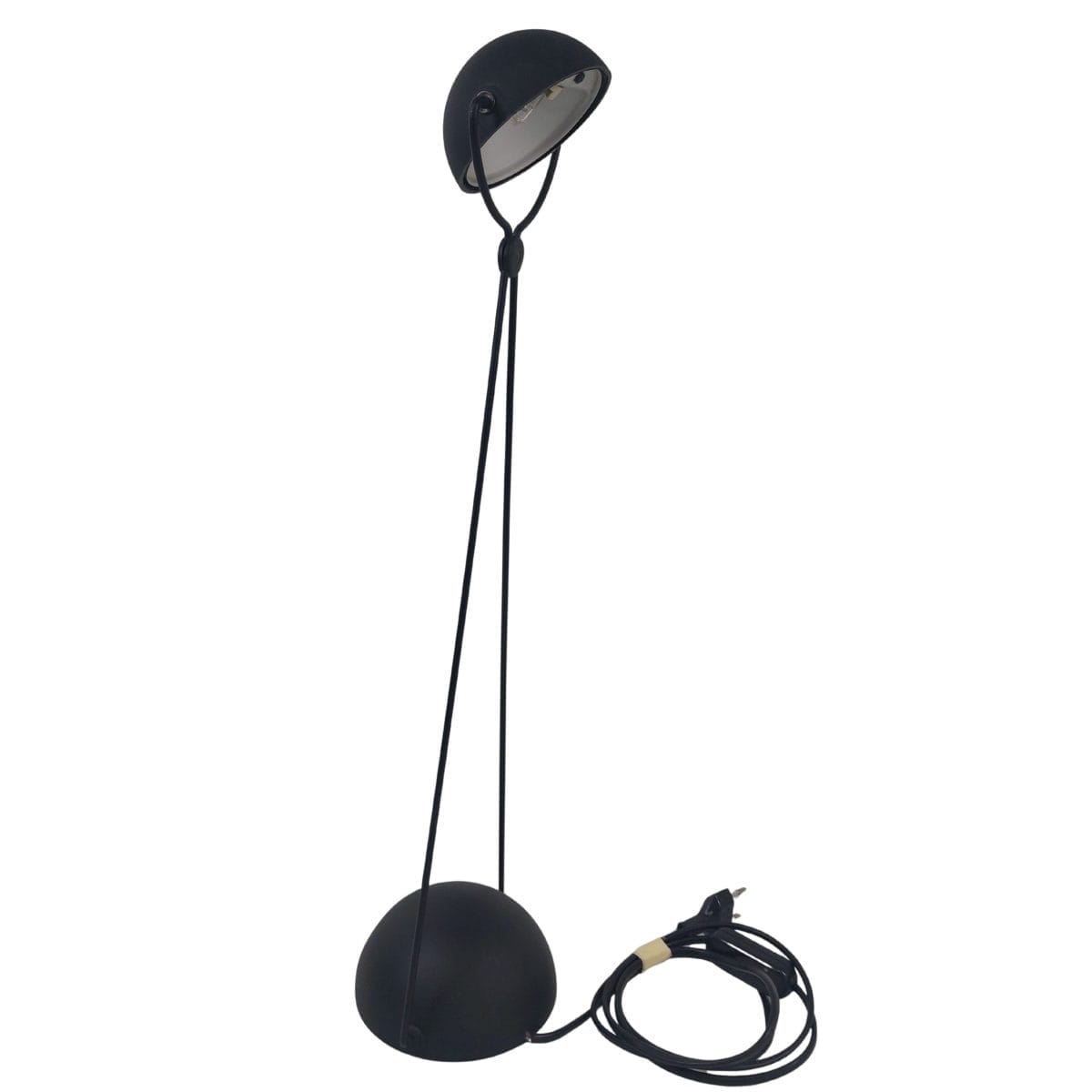 Lampada da tavolo Meridiana di Paolo Piva per Stefano Cevoli, design postmoderno anni '80. Articolabile, in metallo nero. Funzionante.