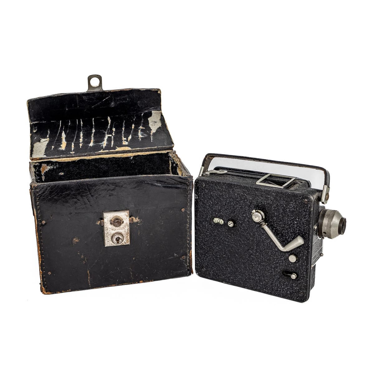 Cinepresa proiettore antico Campro da 9,5 mm, anni '30. Oggetto da collezione in ottime condizioni estetiche. Solo per esposizione.