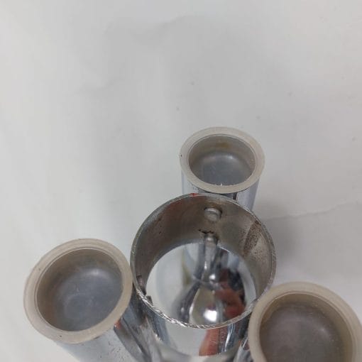 Portacandele "Space Age" in metallo cromato - immagine 6