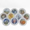Set 10 piatti Tognana in ceramica "Piatti d'Autore". Quadri impressionisti (Van Gogh, Monet). Ottime condizioni. Diam. 20 cm. Arte e design in tavola.