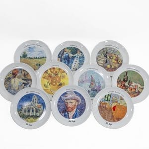 Set 10 piatti Tognana in ceramica "Piatti d'Autore". Quadri impressionisti (Van Gogh, Monet). Ottime condizioni. Diam. 20 cm. Arte e design in tavola.