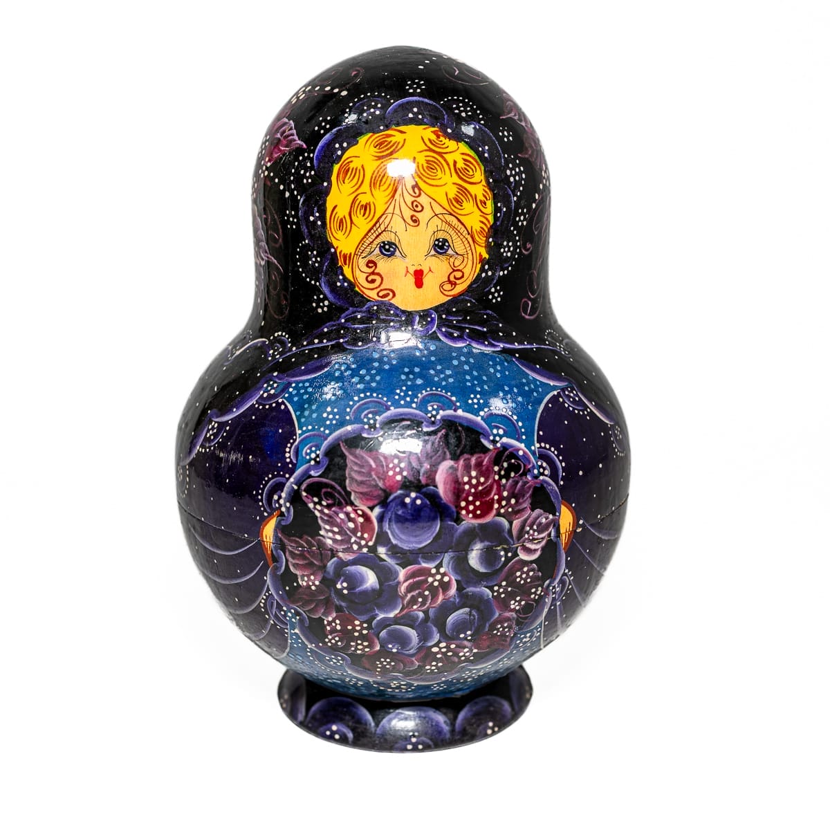 Piccola Matrioska classica vintage blu - immagine 3