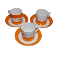 Alternative view of Tazze Ovomaltina vintage anni '70 con piattino