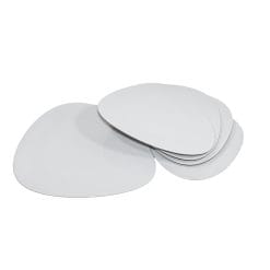 Set 5 piatti piani Alessi collezione Colombina, design Fuksas (2007). Porcellana bianca dalla forma irregolare. Ottime condizioni.