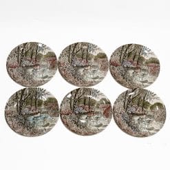 Set 6 piattini dessert Johnson Bros "English Garden" in ceramica. Vintage Made in England. Perfetto modernariato da collezione!