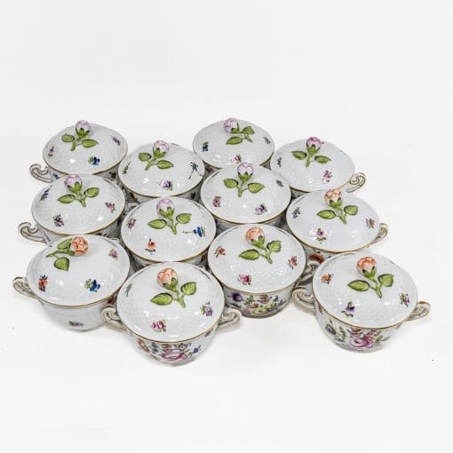 Set 12 pezzi Herend vintage Art Noveau - immagine 2