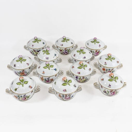 Set 12 pezzi Herend vintage Art Noveau - immagine 3