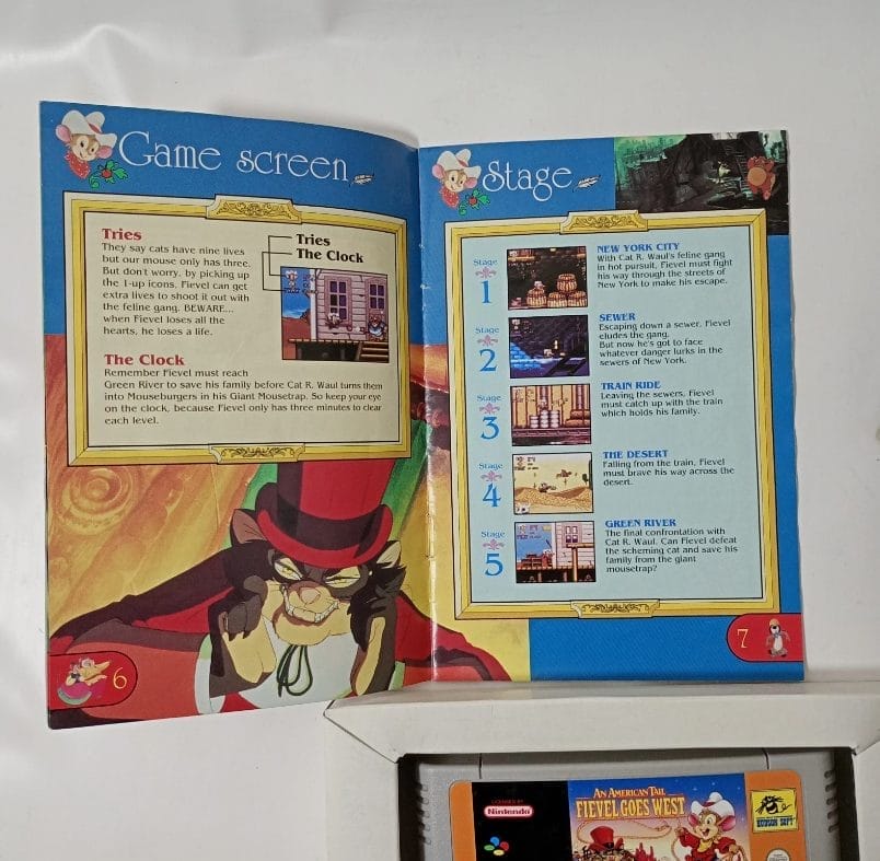 SNES Super Nintendo An American Trail: Fievel Goes West versione PAL gioco - immagine 3