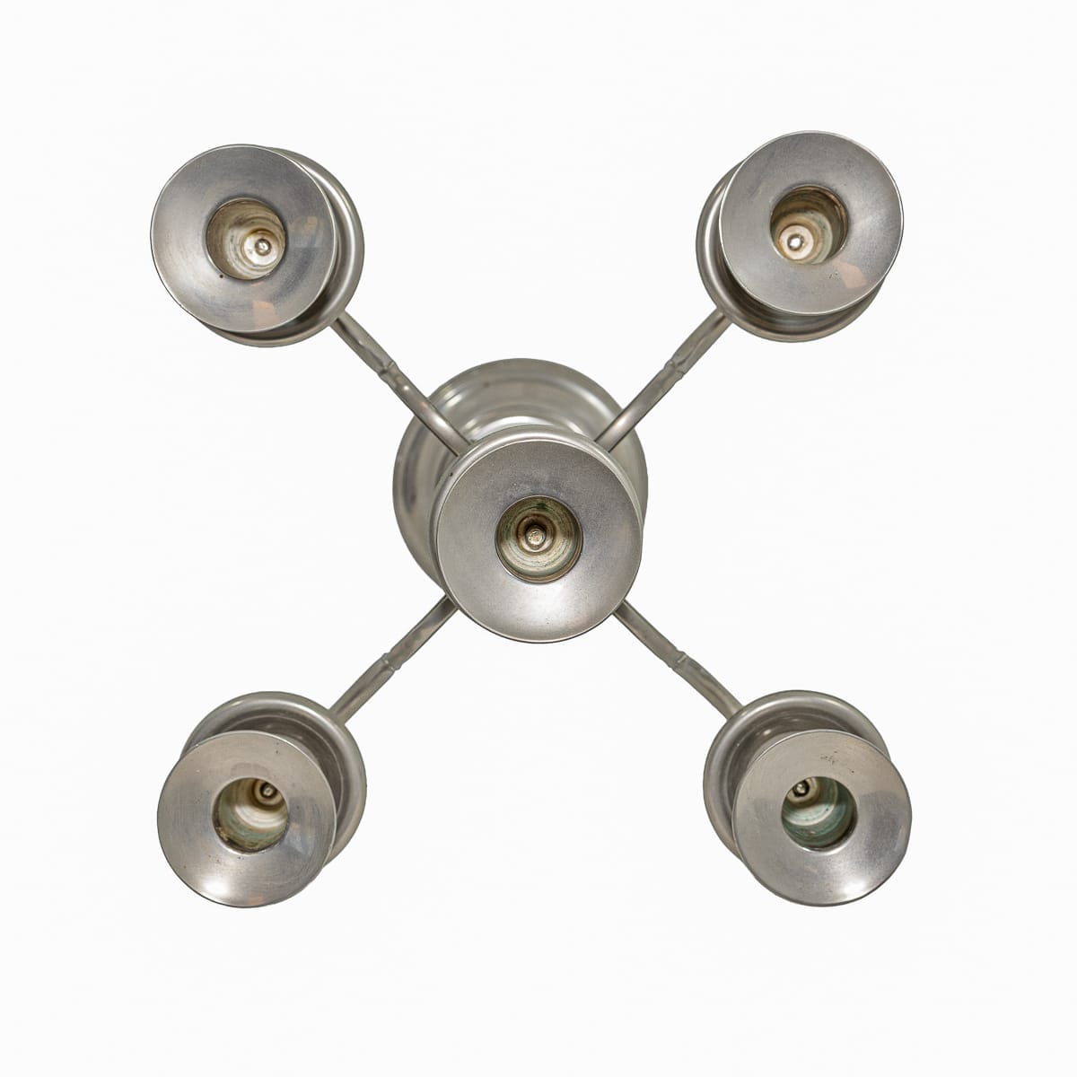 Coppia di candelabri in peltro - immagine 8