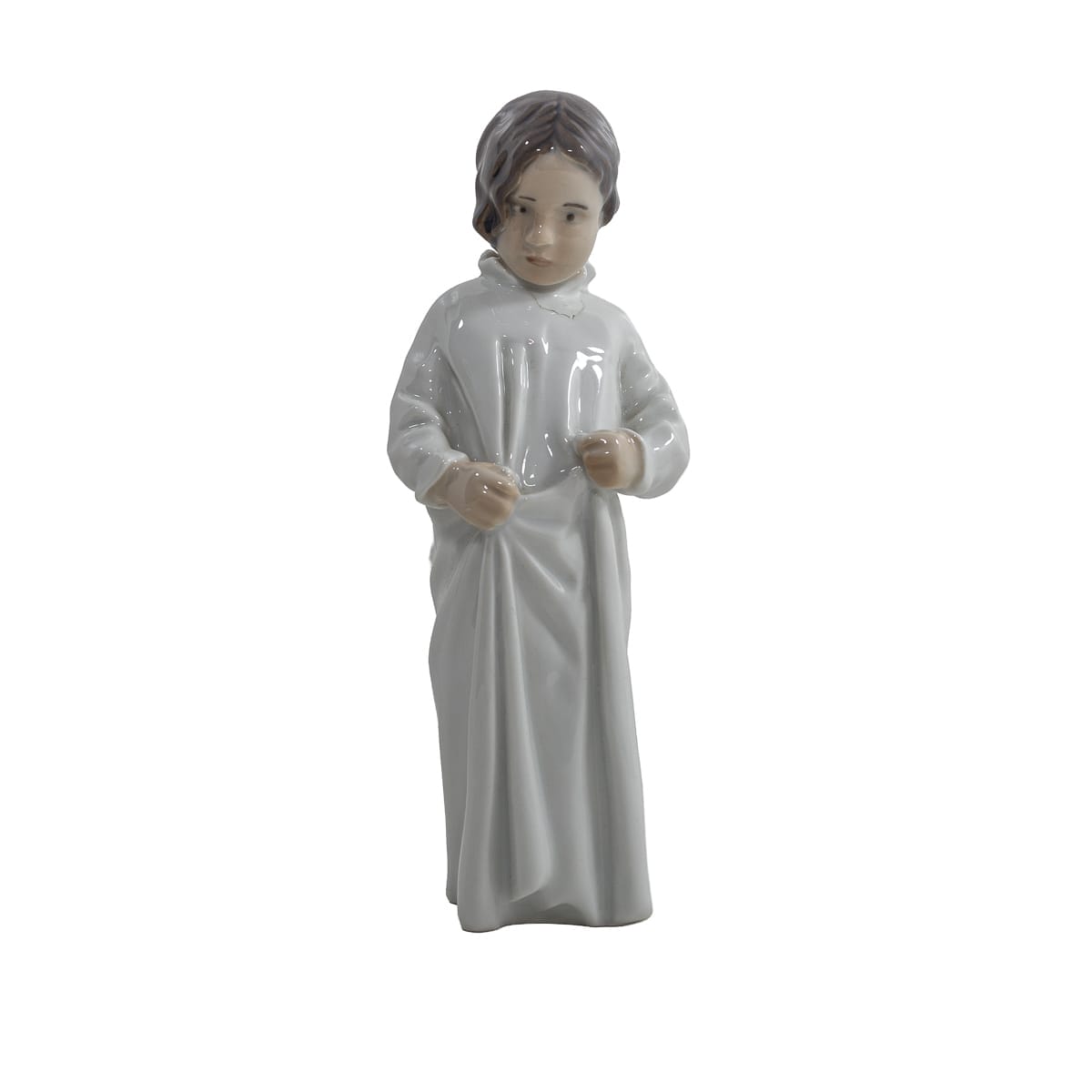 Statuina Royal Copenhagen "Buongiorno" mod. 408, 1970-83. Porcellana dipinta a mano, 21 cm. Pezzo autentico da collezione!